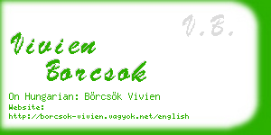 vivien borcsok business card